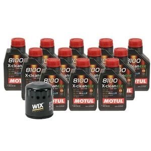 12L Motul 8100 X-CLEAN EFE 5W30 Wix Filter Motor Oil Change Kit API SN - Picture 1 of 1