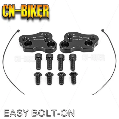 Kit elevador de manillar ajustable de 2 1/4" para Honda 18-25 Goldwing GL1800 Foto 1 de 4
