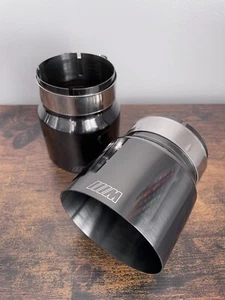 M135 F40 M235 F44 M2 G87 M3 G80 G81 M4 G82 M LOGO TITANIUM BLACK 4" EXHAUST TIPS - Picture 1 of 7