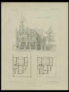 SAINT NAZAIRE, HOTEL PARTICULIER D'UN ARMATEUR - 1895 - 2 PLANCHES - CHAUSSEPIED - Picture 1 of 2
