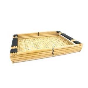 BOURGH Tablett MARRAKESCH aus Rattan Serviertablett Dekotablett Partytablett - Bild 1 von 7