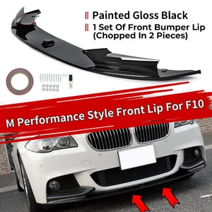 Gloss Front Bumper Spoiler Lip Splitter For 11-16 BMW F10 520i 528i 550i M Sport - Bild 1 von 23