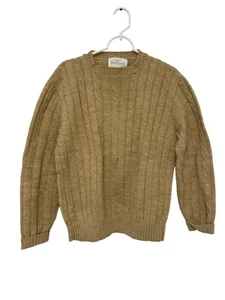 Jantzen Pullover Braun Herren Medium Pulli Zopfmuster Eckiger Ausschnitt Langarm - Bild 1 von 8