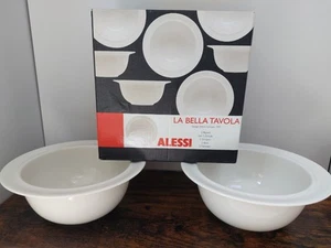 2 Alessi Ettore Sottsass 1993 17cm La Bella Tavola Poke Ramen Soup Bowls New - Picture 1 of 9