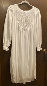 Vintage Willow Creek weißes viktorianisches Nachthemd Gr. M Cottage Core Prairie Core - Bild 1 von 9