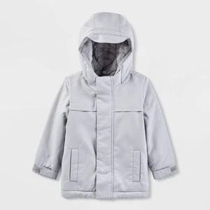Toddler Playground Parka Jacket - Cat & Jack Gray 2T - Picture 1 of 3
