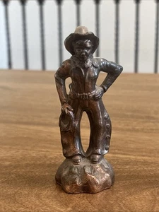 Ray E. Dodge Cowboy Cast Bronze Figurine Hopalong Cassidy/Red Ryder - Picture 1 of 7