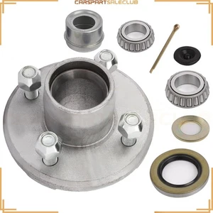 For 3500 lbs axle Bearings with trailer Galvanized hub 5 on 4" L68149 X L44649 - Picture 1 of 7