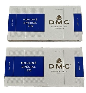 NEW DMC 25 EMBROIDERY FLOSS MOULINE FROM FRANCE 100% COTTON #310 BLACK LOT (24) - Picture 1 of 8