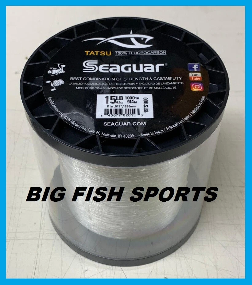 SEAGUAR TATU 100% Fluorocarbon Line 15lb/1000yd 15 TS 1000 FRETE GRÁTIS EUA! - Imagem 1 de 2