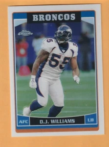 D.J. Williams Denver Broncos 2006 Topps refractor cromado #109 Miami Hurricane 9F - Imagen 1 de 2
