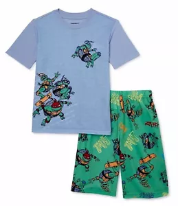 Teenage Mutant Ninja Turtle Pajamas Set Pants T Shirt Shorts Boy Girl 4 5 TMNT - Picture 1 of 4