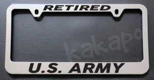 Marco de placa cromada del ejército de estados unidos retirado - Imagen 1 de 2