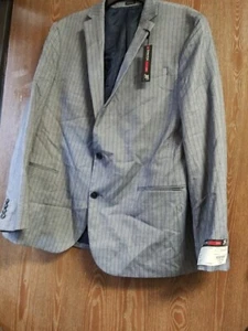J.Ferrar Slim Blue Stripe L42-44 Reg Suit Jacket - Picture 1 of 4