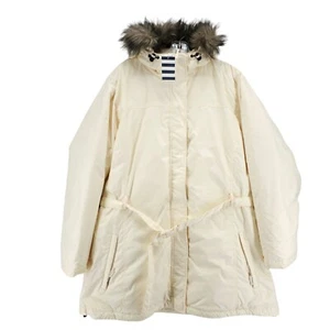 NWT LANDS END Women's Down Parka 650 Fill Faux Fur Removable Trim Hooded Size 2X - Picture 1 of 8