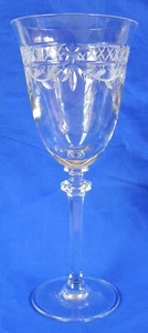 Royal Doulton "Wellesley" Kristall Weinglas, 7 5/8", geschliffenes florales Design, Exc. - Bild 1 von 5