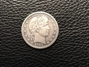 1913 barber quarter higher grade full  liberty probably cleaned rare date - Picture 1 of 11