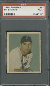 1949 Bowman #93 Ed Stevens PSA 7