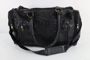 Vtg 90s Pepsi Okanagan University College Golf Tournament Leather Bag Thrashed - Picture 1 of 14