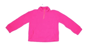 Gap Kids Sherpa Quarter Zip Sweater Sizzling Fuchsia Pullover Jacket Girls 2XL - Picture 1 of 11