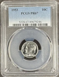 1953 Silver Proof Roosevelt Dime PCGS PR67 - Picture 1 of 2