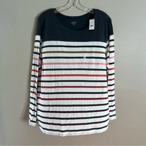 LOFT NEU Gr. XL gestreiftes Langarm T-Shirt Tee - Bild 1 von 6