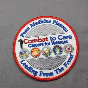 Penn Medicine Platoon Combat to Care Careers for Veterans 3 3/4" Round Patch - Picture 1 of 2