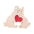 Rabbit Wooden Art Puzzle Home Table Decoration DIY Family Wooden Heart Puzzle
