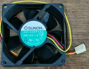 Sunon case fan 8cm, Sleeve bearing. 3 wires. KD1208PTS2 - Bild 1 von 2