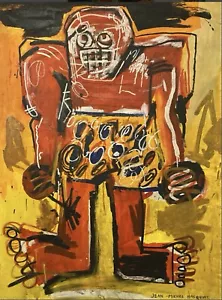 Jean Michel Basquiat (Oil on Canvas) Style of, “Sugar Ray Robinson” - Picture 1 of 5