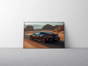 🏁 Honda NSX Car "Framed" Art Print 1/25 💎 COA | Giclée | 36x24" Museum V2 - Picture 1 of 8