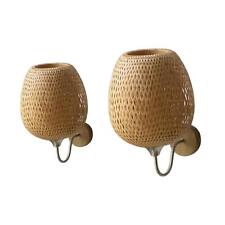 Rattan Wall Sconce Light Fixture Lighting Fixture for Fireplace Dining Room