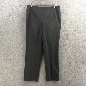 Talbots Ankle Pants Womens 12P (actual 33x27.5) Gray Mid Rise Flat Front Zip Fly - Picture 1 of 16