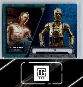 2016 Topps Star Wars Evolution #73 C-3PO Blue Lightsaber - Picture 1 of 2