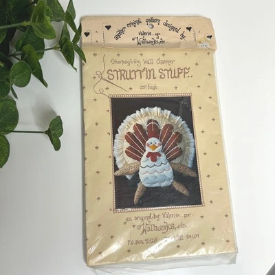 Wallworks Struttin Stuff Thanksgiving Wall Hanging Turkey Craft Sewing Pattern - Image 1 of 2