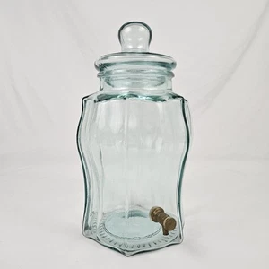 Dispensador de bebidas italiano vintage de vidrio verde 1,5 galones SVE hecho en Italia - Imagen 1 de 14