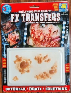 NUEVO Disfraz Tinsely 3D Transferencias Terror Halloween Brote FX Transferencia ¡Sin Pegamento! - Imagen 1 de 5
