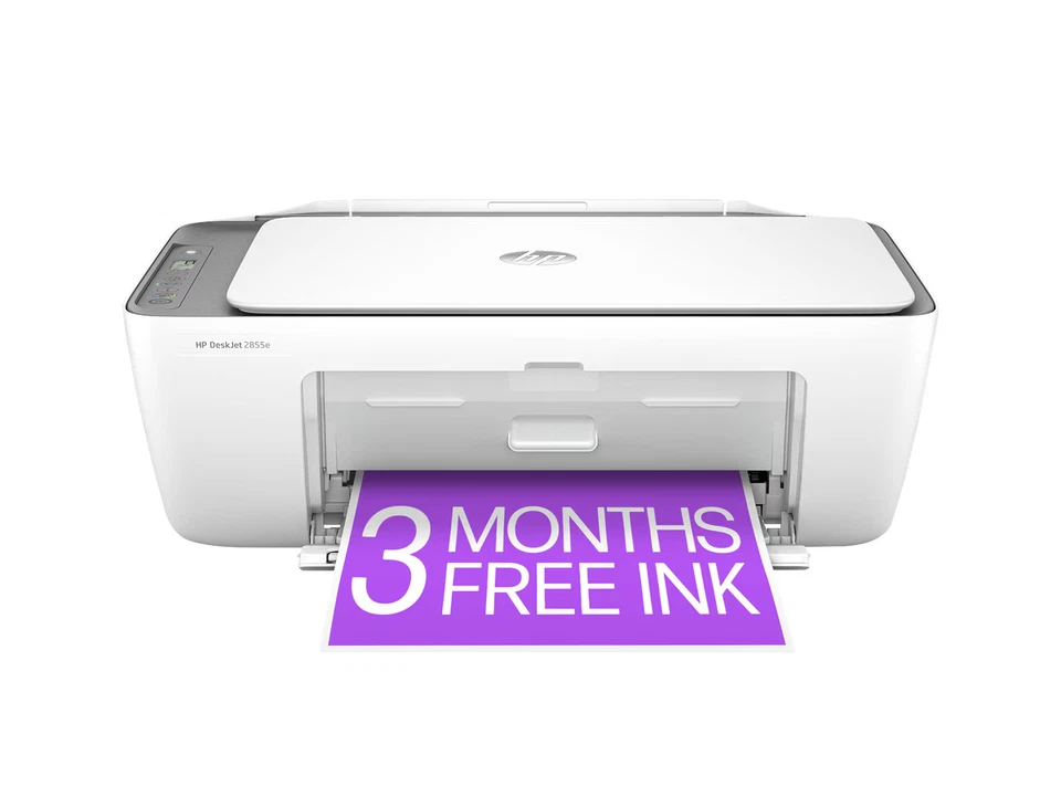HP DeskJet 2855e All-in-One Printer w/ 3 Months Instant Ink for free w/ HP+ - Image 1 of 4
