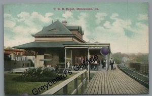 PRR Railroad Bahnhof Depot DUNCANNON PA Perry County Pennsylvania Postkarte - Bild 1 von 2