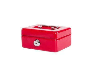 Geldkist MAUL met muntgleuf en slot 125x95x60mm rood - Afbeelding 1 van 1