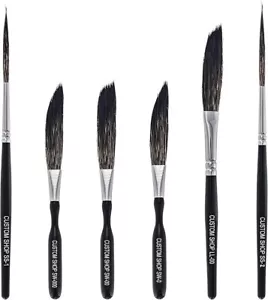 Custom Shop Pinstriping Brush Master Set (Sword #0, 00, 000, Scroll #1 & #2, ... - Picture 1 of 5