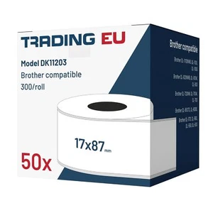 50x Etiqueta compatible con DK11203 17 x 87 mm 300 etiquetas +1x soporte reutili - Imagen 1 de 7