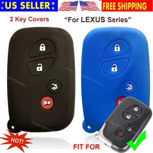 2pcs Silicone Smart Case Protector Fob Holder Remote Control Cover for Lexus Key - Picture 1 of 4