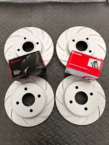 Ford Fiesta MK7 ST180 1.6 Dimpled Grooved Brake Discs Brembo Pads Front & Rear - Picture 1 of 1