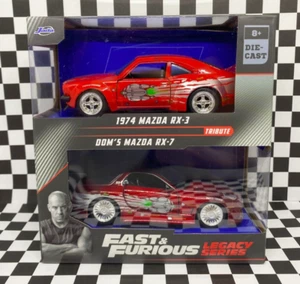 Jada 2024 Fast & Furious Legacy Series Twin Pack 1974 Mazda RX-3 & Dom's Mazda - Picture 1 of 6