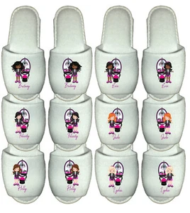 Personalised MakeUp Artist Spa Slippers Pamper Party Girls Sleepover Gift  - Picture 1 of 13