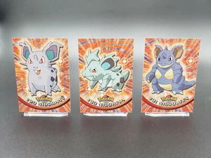 TOPPS SET - Nidoran, Nidorina, Nidoqueen - TVA S1 - NP - Pokemon - BLACK LOGO - Picture 1 of 7