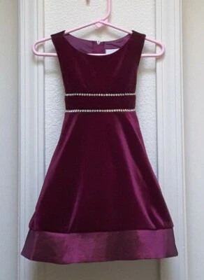 Редкие издания ребенка ясельного возраста девочки вневременной классический украшенный бархат платье размер-3T - Изображение 1 из 4