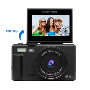 Compact Digital Photography Camera 4K 18X Digital Zoom Vintage Vlog Video Record - Picture 1 of 12