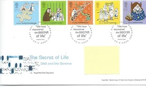 GB - FIRST DAY COVER - FDC - COMMEMS -2003- DNA & SECRET of LIFE - Pmk Cambridge - Picture 1 of 1